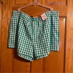 Jockey Teal Checkered Women's Bermudas